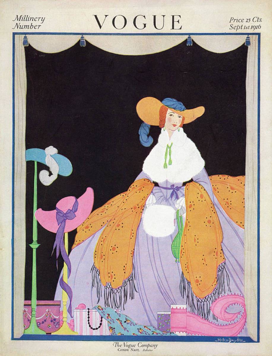 Vogue Cover Featuring A Woman Wearing A Purple - Poster | Canvas Wall Art Print