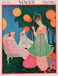 Vogue Cover Featuring An Outdoor Party Scene - Poster | Canvas Wall Art Print