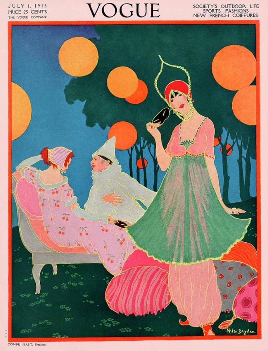 Vogue Cover Featuring An Outdoor Party Scene - Poster | Canvas Wall Art Print