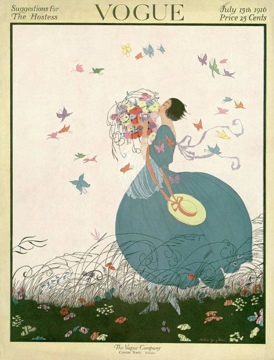 Vogue Cover Featuring Carrying A Bouquet - Poster | Canvas Wall Art Print