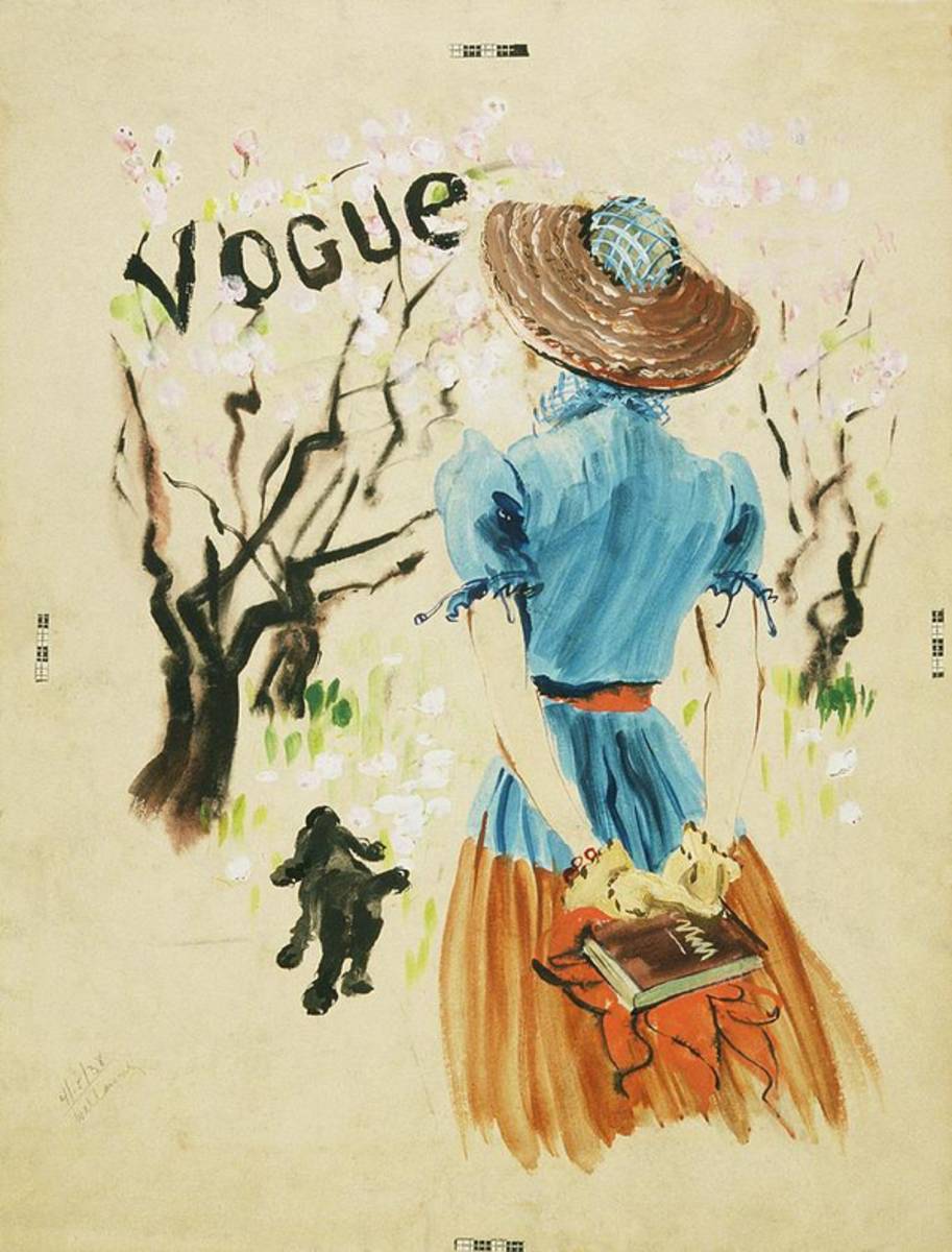Vogue Cover Featuring Woman Walking - Poster | Canvas Wall Art Print