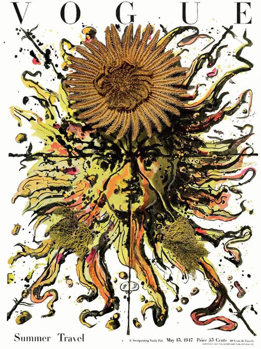Vogue Cover Illustration Of A Sun With A Face - Poster | Canvas Wall Art Print