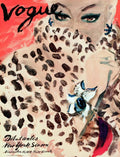 Vogue Cover Illustration Of A Woman Peering - Poster | Canvas Wall Art Print
