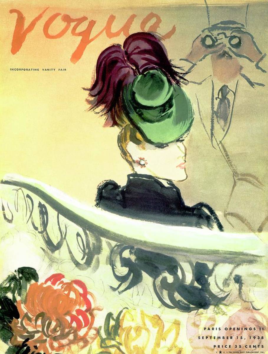 Vogue Cover Illustration Of A Woman Wearing - Poster | Canvas Wall Art Print
