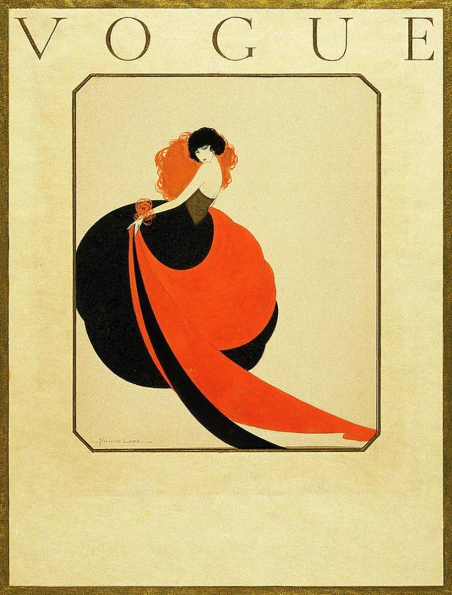 Vogue Cover Illustration Of A Woman Wearing - Poster | Canvas Wall Art Print