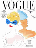 Vogue Cover Illustration Of Two Women Standing - Poster | Canvas Wall Art Print