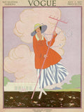 Vogue Cover Illustration Of Woman Holding Rake - Poster | Canvas Wall Art Print