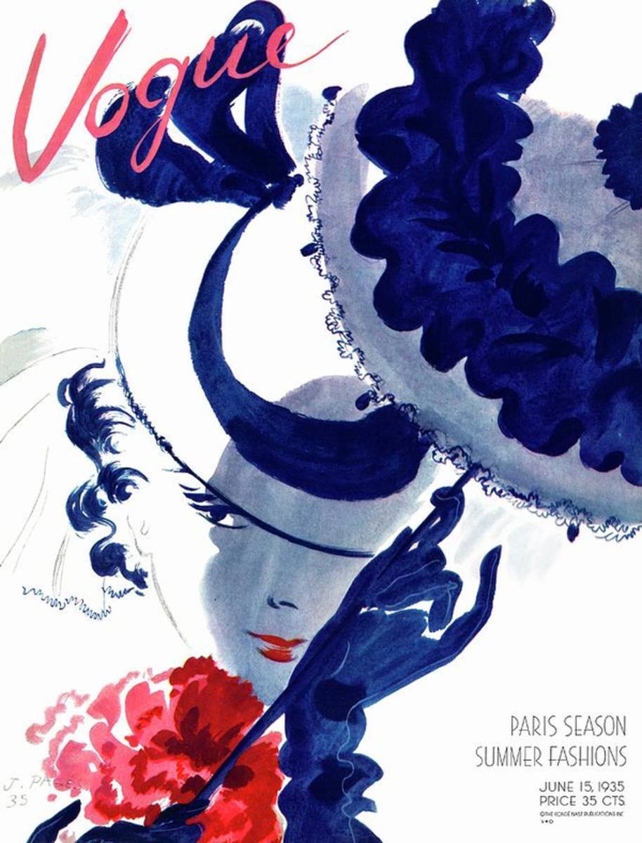 Vogue Magazine Cover Featuring A Woman Holding - Poster | Canvas Wall Art Print