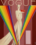 Vogue Magazine Cover Featuring A Woman In A Gown - Poster | Canvas Wall Art Print