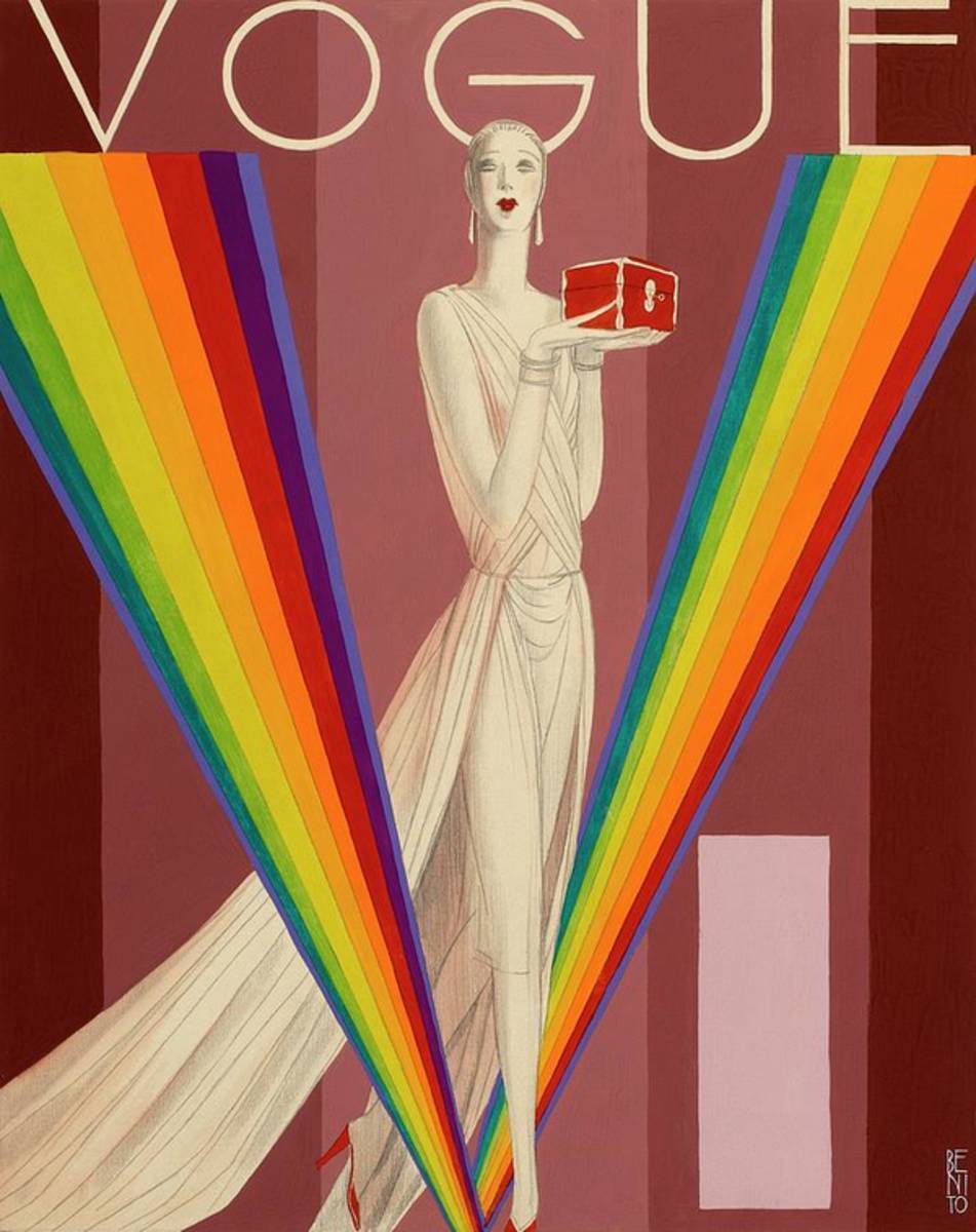 Vogue Magazine Cover Featuring A Woman In A Gown - Poster | Canvas Wall Art Print