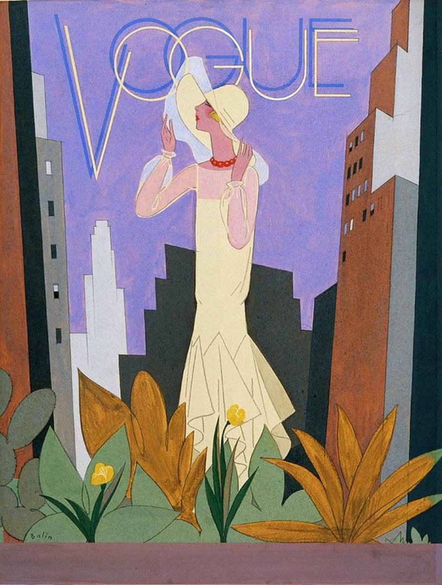 Vogue Magazine Cover Featuring A Woman In A White - Poster | Canvas Wall Art Print
