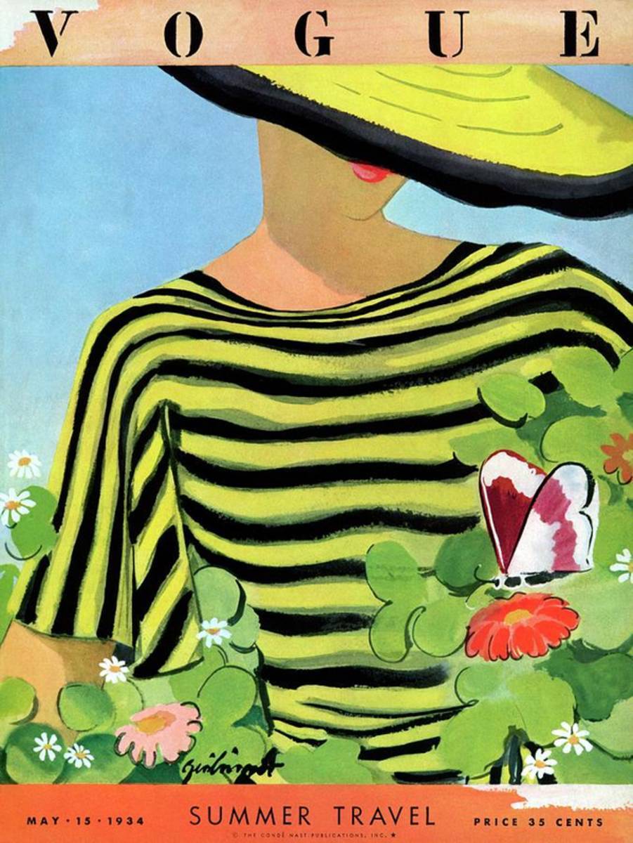 Vogue Magazine Cover Featuring A Woman Looking - Poster | Canvas Wall Art Print