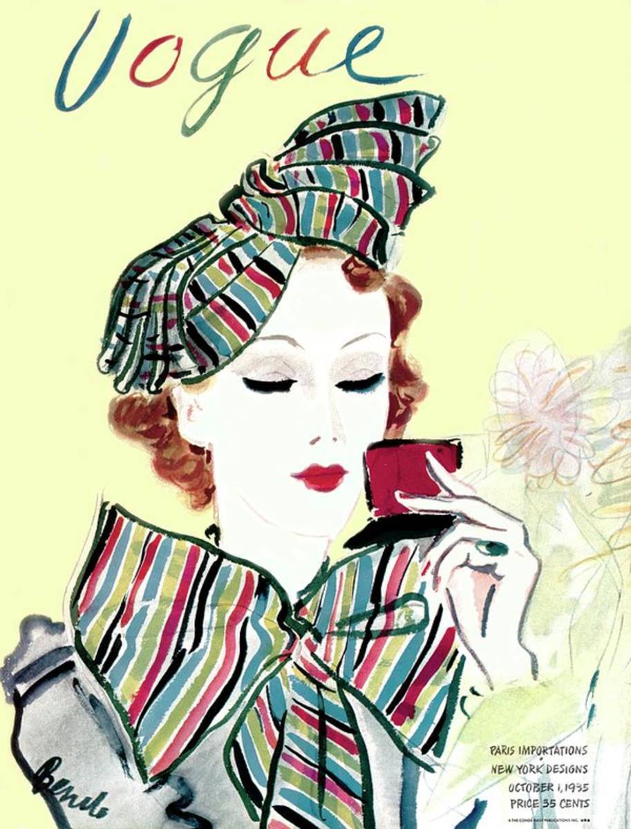 Vogue Magazine Cover Featuring A Woman Looking - Poster | Canvas Wall Art Print