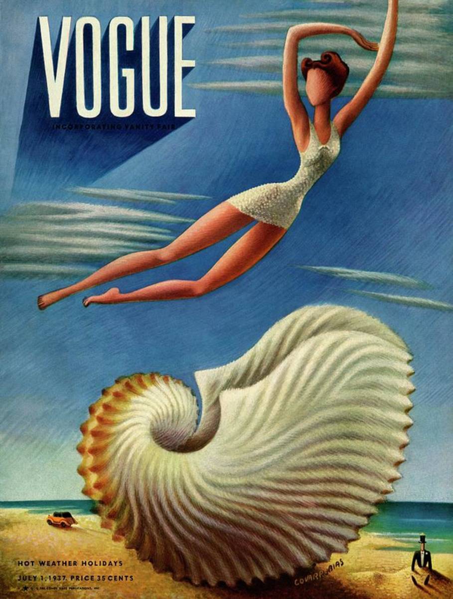 Vogue Magazine Cover Featuring A Woman - Poster | Canvas Wall Art Print