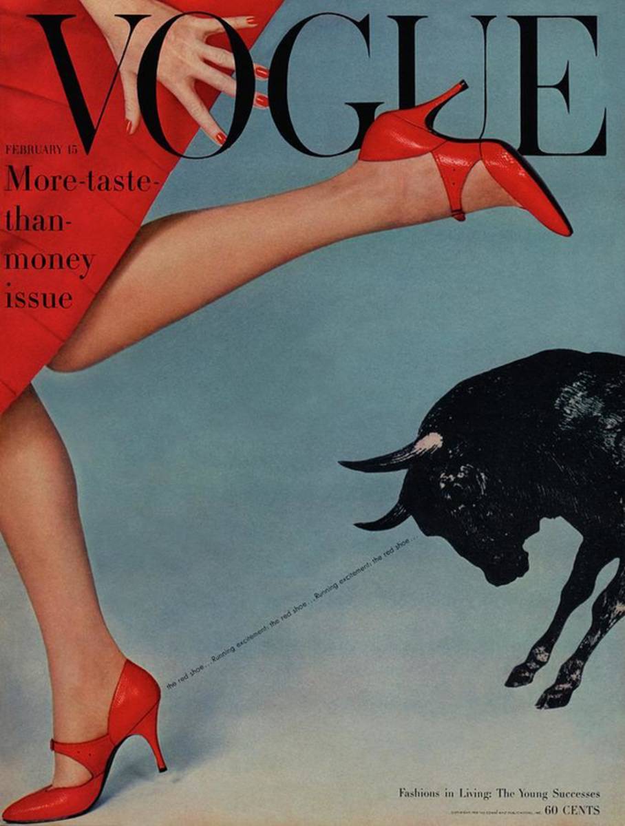 Vogue Magazine Cover Featuring A Woman Running - Poster | Canvas Wall Art Print