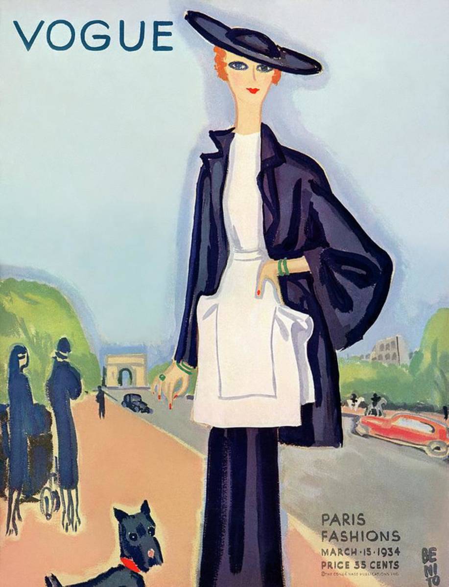 Vogue Magazine Cover Featuring A Woman Walking - Poster | Canvas Wall Art Print