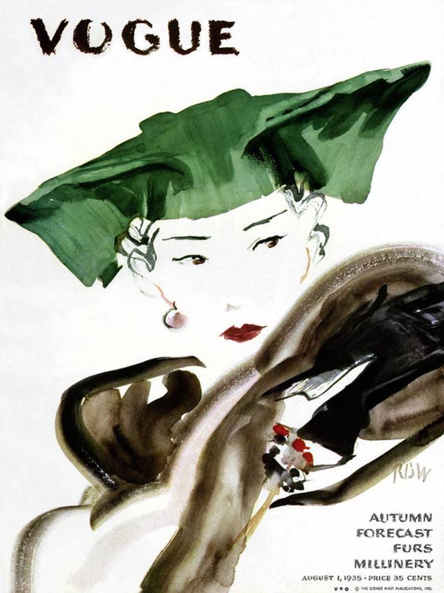 Vogue Magazine Cover Featuring A Woman Wearing - Poster | Canvas Wall Art Print
