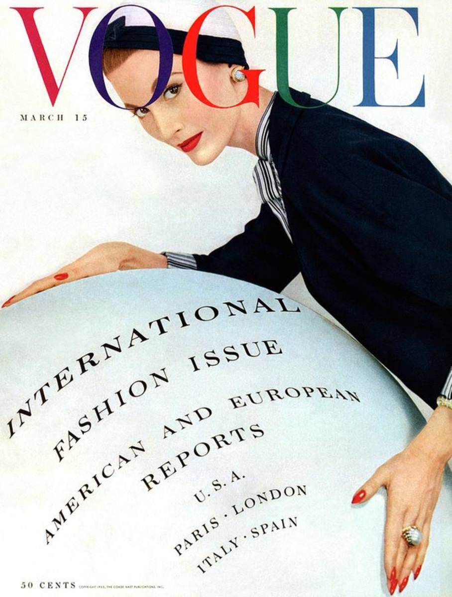 Vogue Magazine Cover Featuring Model Mary Jane - Poster | Canvas Wall Art Print