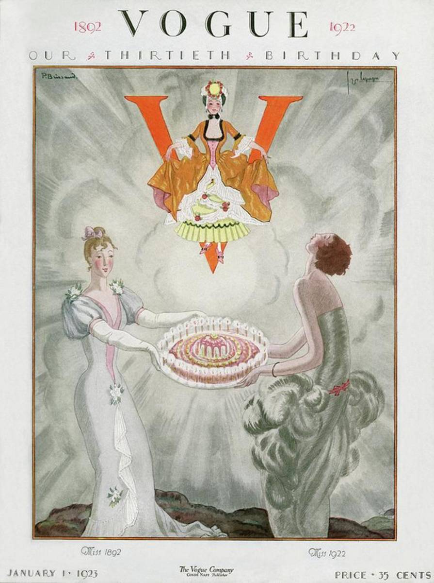 Vogue Magazine Cover Featuring Two Women Carrying - Poster | Canvas Wall Art Print