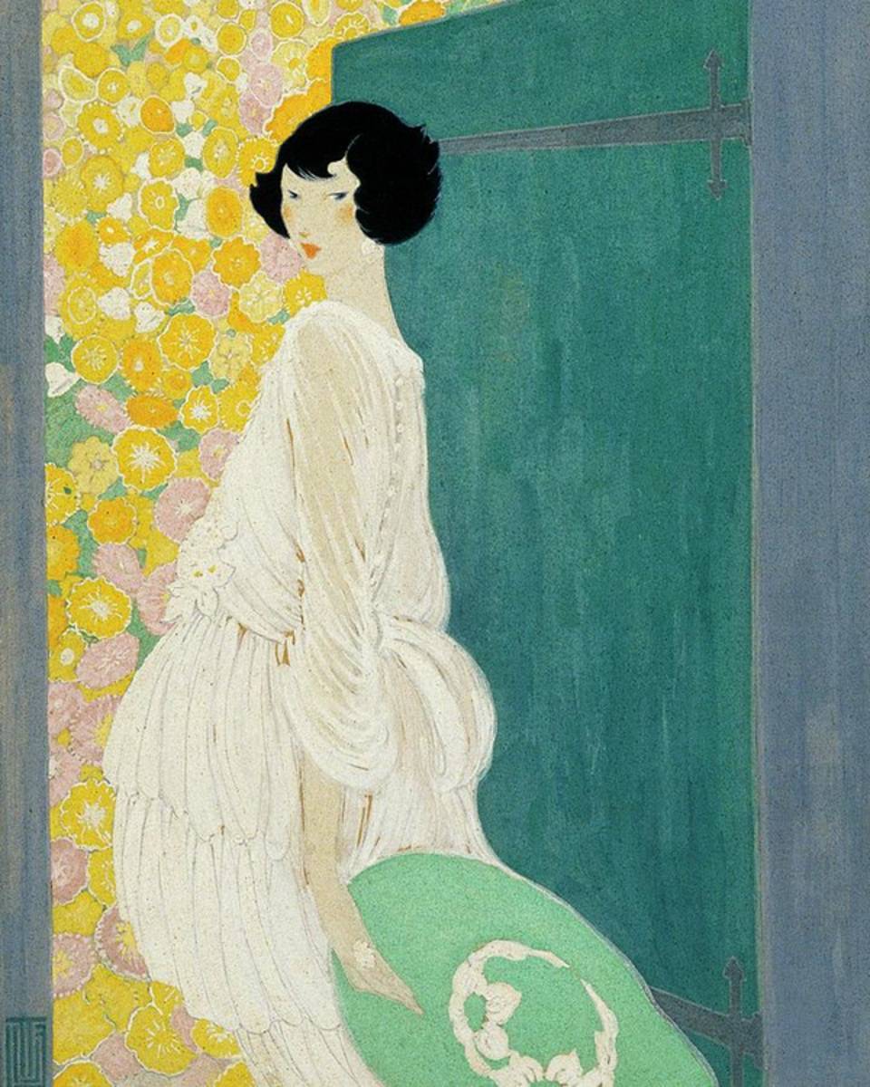 Vogue Magazine Illustration Of A Woman Standing - Poster | Canvas Wall Art Print