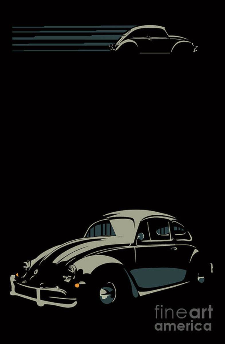 Vw Beatle - Poster | Canvas Wall Art Print