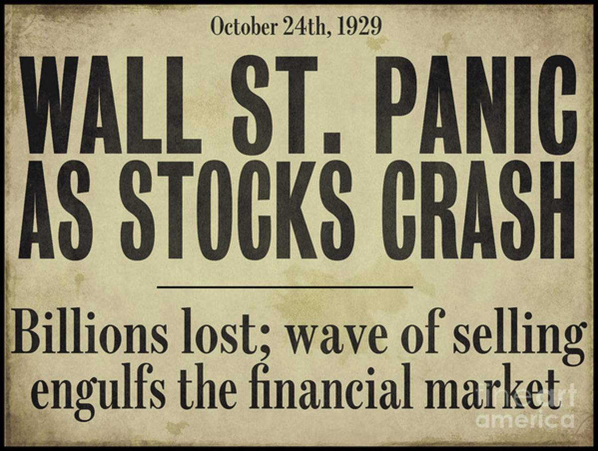 Wall Street Crash 1929 Newspaper - Poster | Canvas Wall Art Print