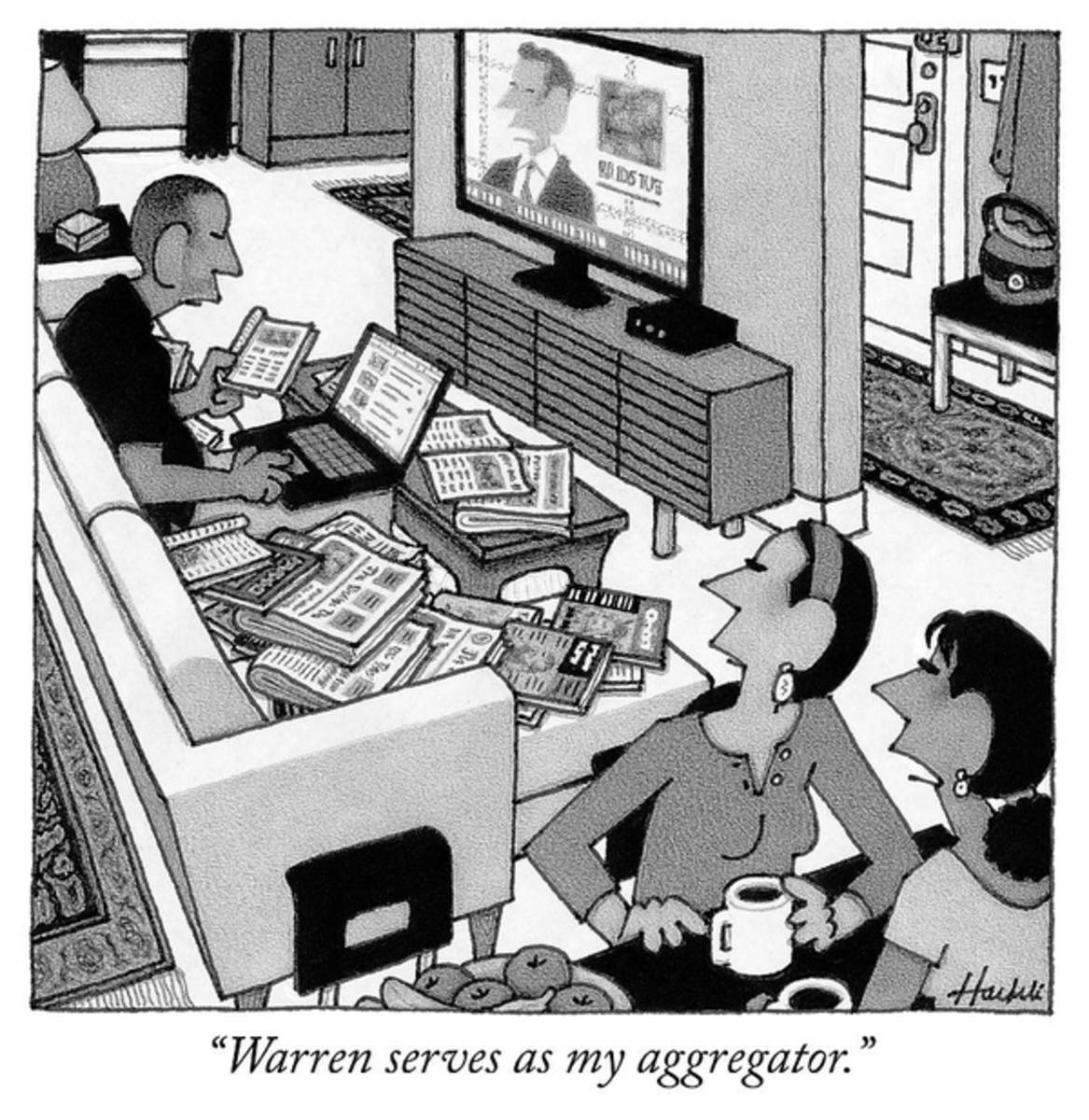 Warren Serves As My Aggregator - Poster | Canvas Wall Art Print