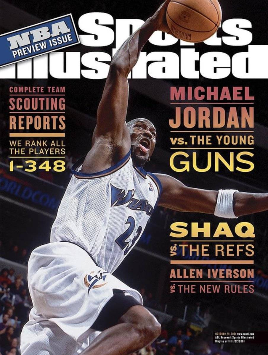 Washington Wizards Michael Jordan... Sports Illustrated Cover - Poster | Canvas Wall Art Print