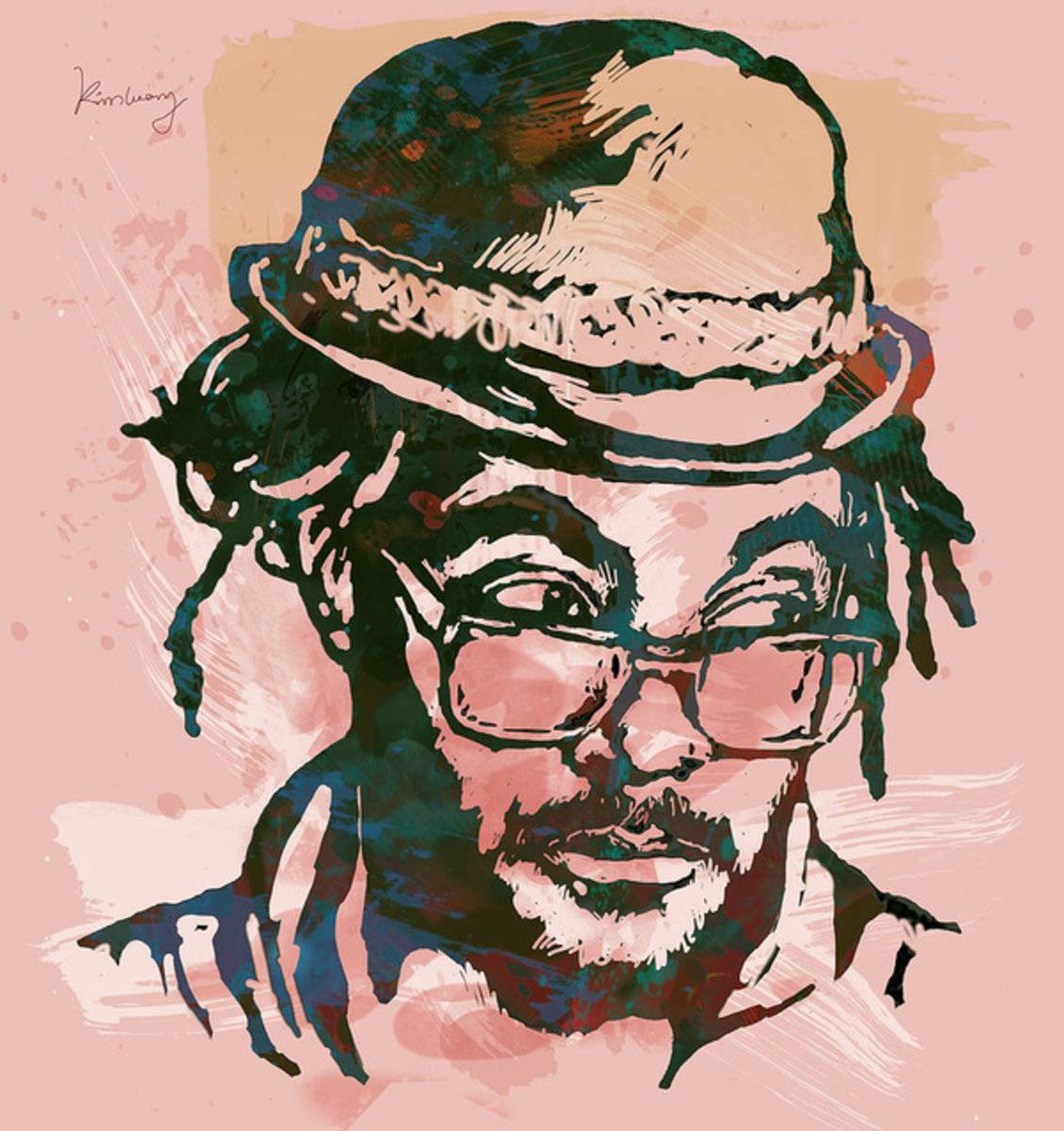 Will.I.Am - Stylised Etching Pop Art - Rapper - Poster | Canvas Wall Art Print