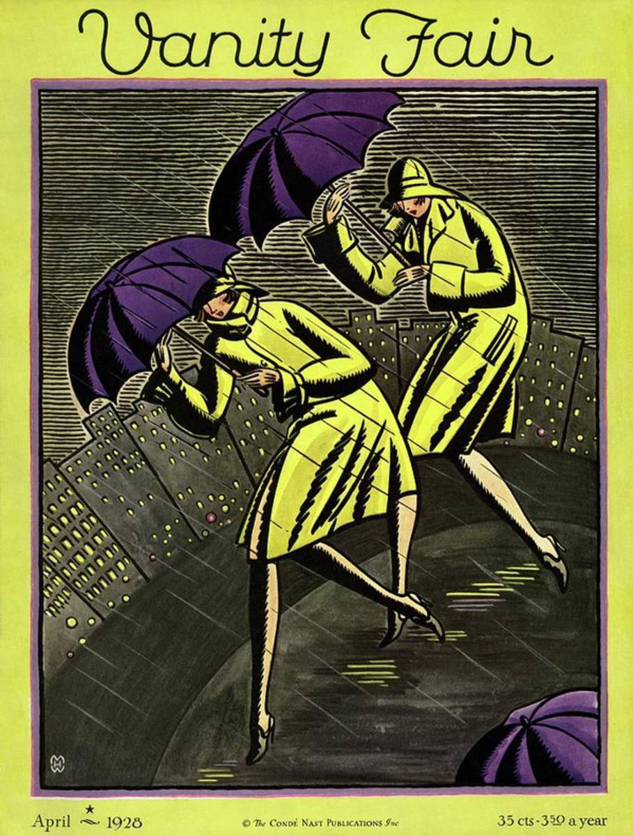 Women In The Rain - Poster | Canvas Wall Art Print