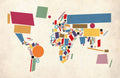World Map Abstract - Poster | Canvas Wall Art Print