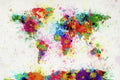 World Map Paint Drop - Poster | Canvas Wall Art Print