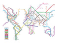 World Metro Map - Poster | Canvas Wall Art Print