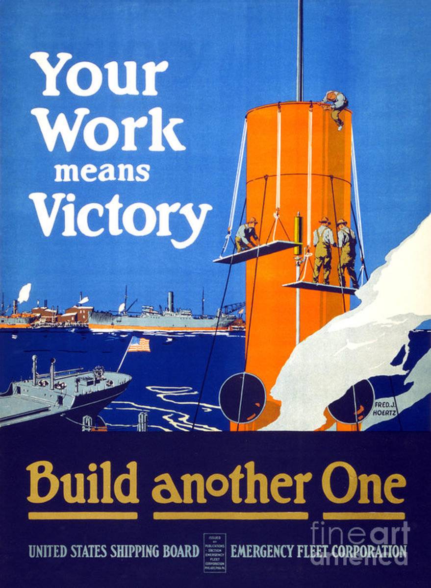Your Work Means Victory Vintage Wwi - Poster | Canvas Wall Art Print